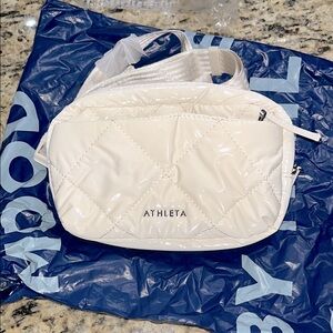 Athleta All About Shine Quilted crossbody belt bag